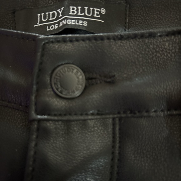Judy Blue Black Bootcut Pants faux leather #NWT#slimming#Tummycontrol#trousers - Picture 4 of 8